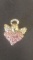 Pink rhinestone angel pin