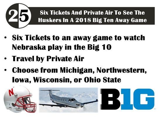 Six Tickets To See The Huskers In A 2018 Big Ten Away Game