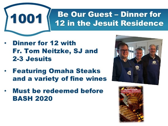 Be Our Guest – Dinner for 12 in the Jesuit Residence