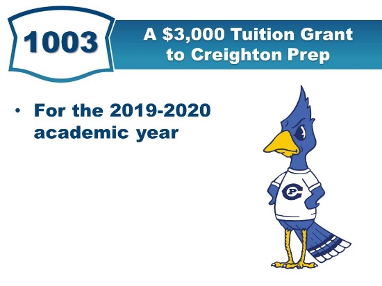 A $3,000 Tuition Grant to Creighton Prep