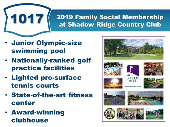 2019 Family Social Membership at Shadow Ridge Country Club