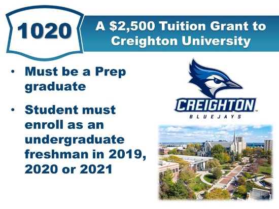 A $2,500 Tuition Grant to Creighton University