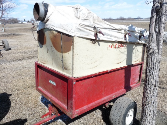 Leaf and Grass Collector Trailer with Gas Engine