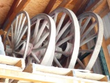 Set of 4 Wooden Wagon Wheels