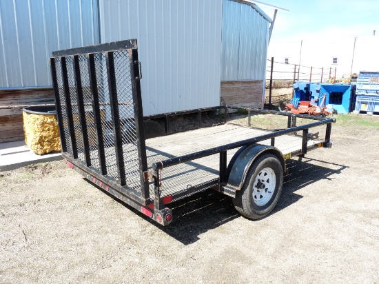 8x10' Single Axle Utility Trailer with Ramp Gate