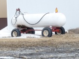 1000 Gallon Fuel Tank on Ammonia Trailer