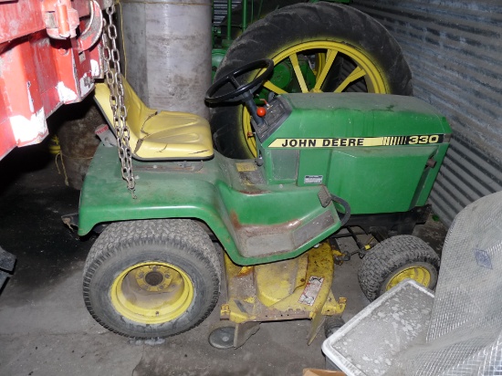 John Deere 330 Diesel Lawn & Garden Tractor with Mower