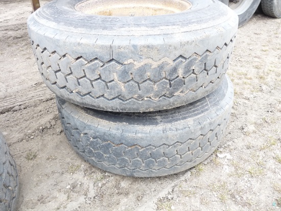 (5) Super Single Tires on Open Rims