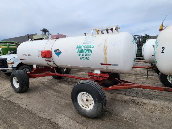 1500 Gal. Ammonia Tank on Trlr