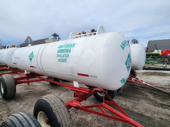 1500 Gal. Ammonia Tank on Trlr.