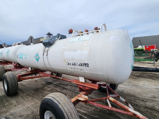 1500 Gal. Ammonia Tank on Trlr.