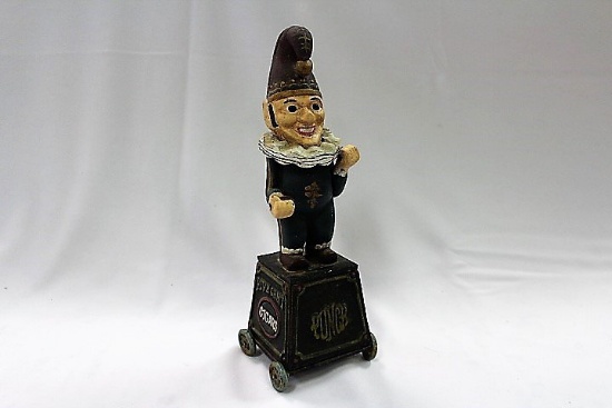 Punch Five Cent Cigar Cast Iron Figurine.