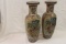 Set of 2 Hand Painted Chinese Vases