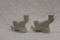 Set of 2 Van Briggle Tulip Candle Sticks.