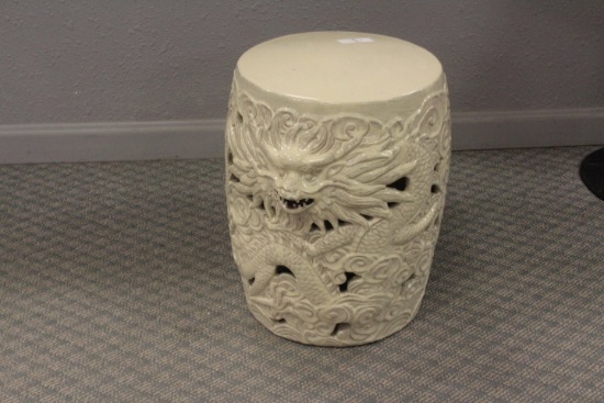 Ceramic Dragon Side Table.