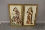 1894 Set of 2 Framed Art.