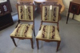 Set of 2 Eastlake Style Chairs with Fabric.