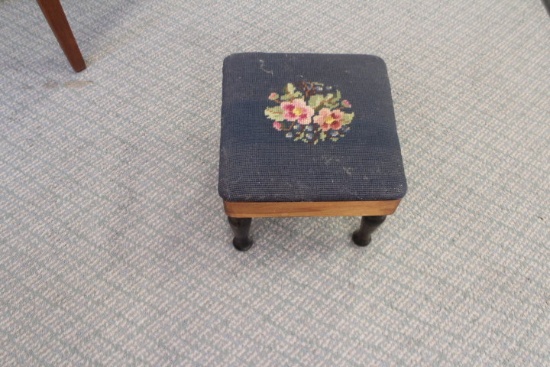 Embroidered Foot Stool