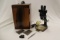 Microscope W/Wood Box