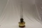 Brass Aladdin Oil Lamp with Wood Base