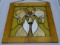 Stained Glass Big Horn Sheep with Wood Frame.
