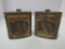 Set of 2 Orange Rifle Powder Flasks