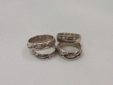 Set of 4 Sterling Rings