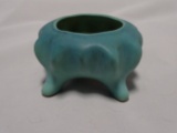 Van Briggle Pottery Octagon Bowl with Feet in Ming Blue