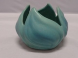 Van Briggle Lotus Flower Bowl, Ming Blue Glaze.