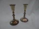 Weighted Sterling Candle Holders, Duchin Creation