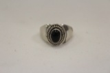 Mens Sterling & Black Onyx Ring