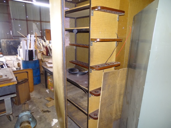 Lot of Metal and Pegboard Shelving.