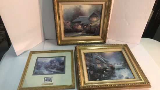 Set of 3 Thomas Kinkade Framed Prints