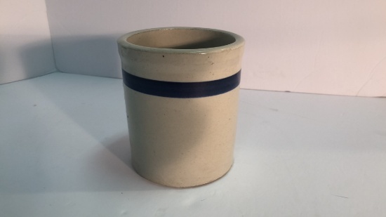 Small Crock with Blue Stripe.