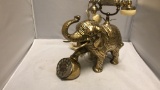 Vintage Brass Elephant Rotary Phone