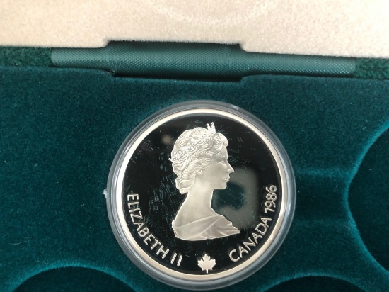 1988 Royal Canadian Mint Box with 2 1988 Calgary 20 Dollar Coins.
