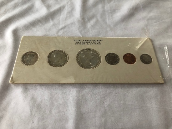 1960 Royal Canadian Mint Set of 6 Coins.