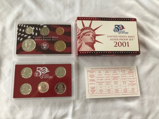 2001 US Silver Proof Set.