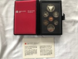 1982 Candian Proof Set includes both silver and nickel dollars.