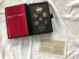 1984 Candian Proof Set includes both silver and nickel dollars.