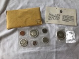 1964 Uncirculated Canadian Coin Set & Additional 1864-1964 Charlottetown Quebec Dollar.