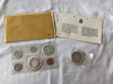 1964 Uncirculated Canadian Coin Set & Additional 1864-1964 Charlottetown Quebec Dollar.