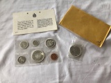 1964 Uncirculated Canadian Coin Set & Additional 1864-1964 Charlottetown Quebec Dollar.