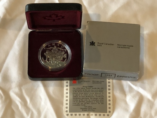 1995 Silver Proof Canadian Dollar.