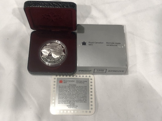 1996 Proof Canadian Silver Dollar.