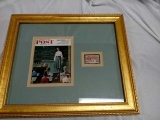 Norman Rockwell Picture with Stamp