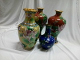 Four Cloisonne Vases