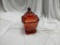 Carnival Glass pedistal Candy Dish with Lid