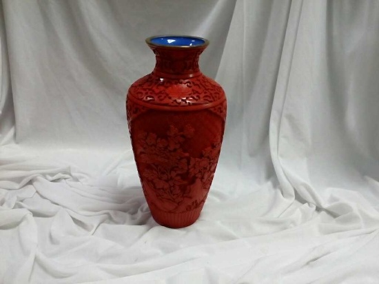 cinnabar lacquer vase