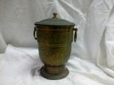 Vintage Hand Made Brass Bucket with Lid